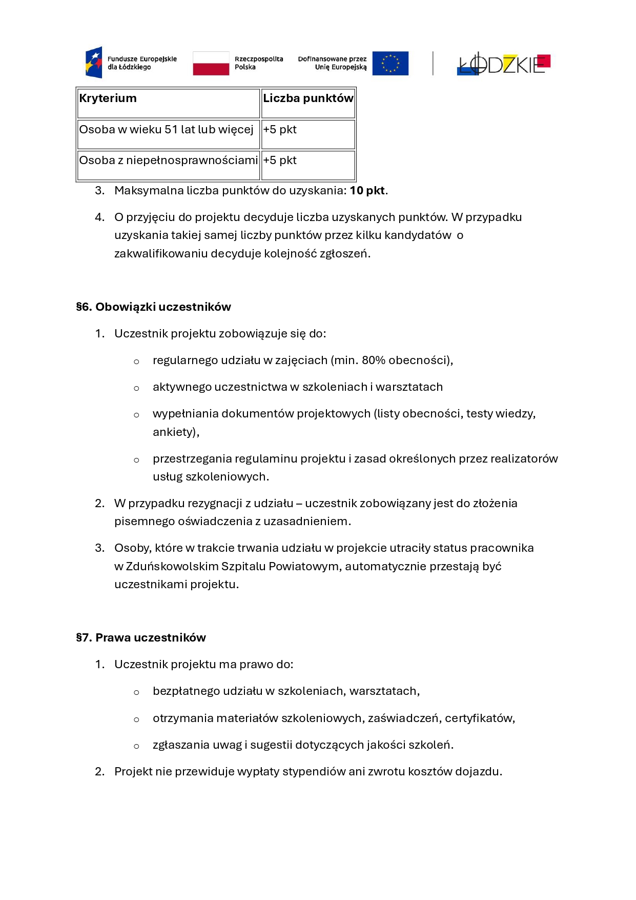 REGULAMIN REKRUTACJI UCZESTNIKÓW PROJEKTU page 0003
