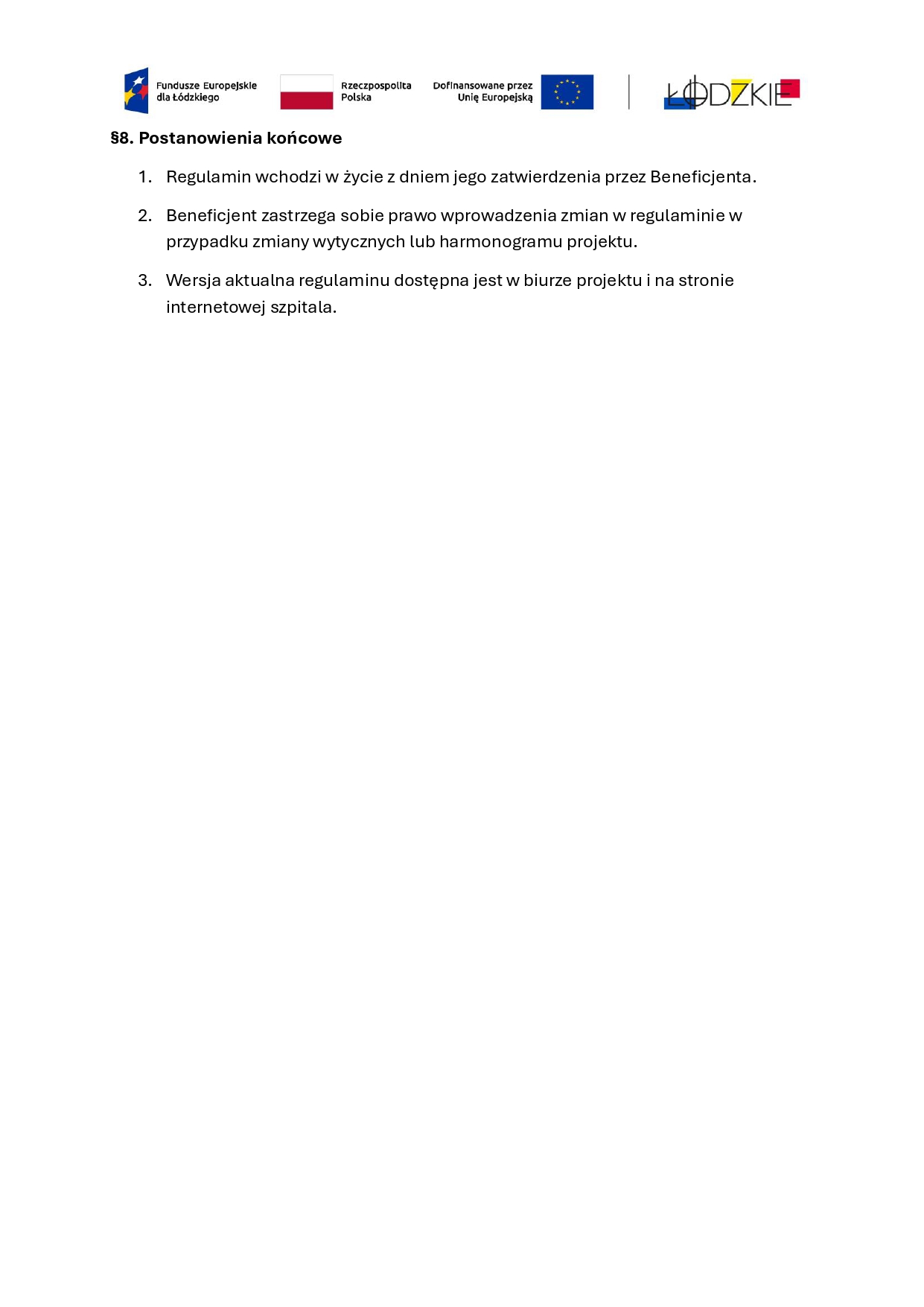 REGULAMIN REKRUTACJI UCZESTNIKÓW PROJEKTU page 0004